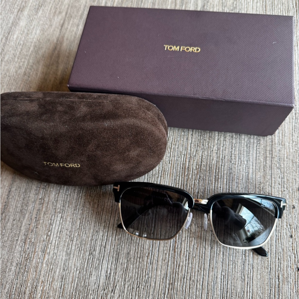 Tom Ford Black and Silver Sunglasses never worn. For $500 OBO